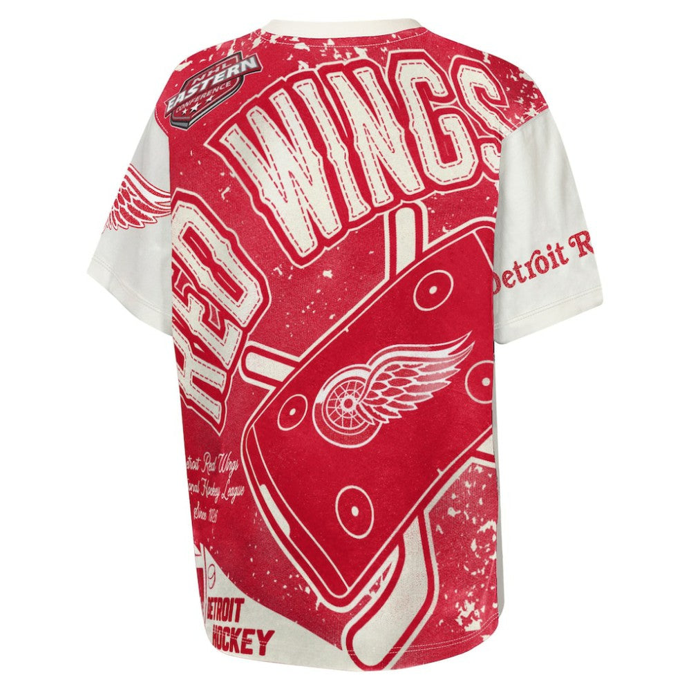 NHL Cream Detroit Red Wings Outerstuff Youth Top Player T-Shirt