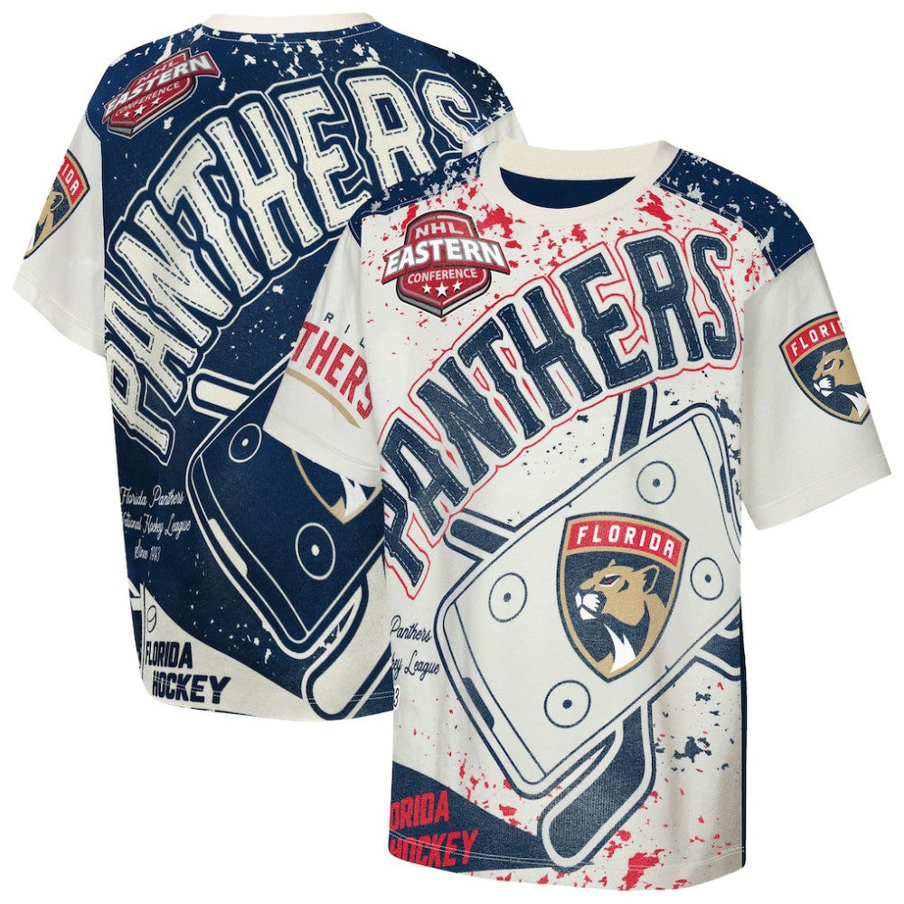 NHL Cream Florida Panthers Outerstuff Youth Top Player T-Shirt