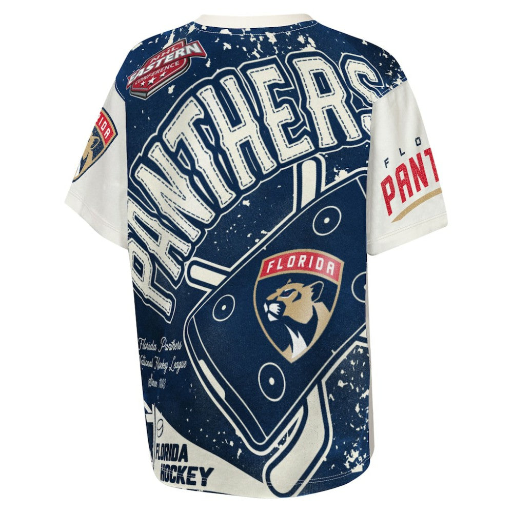 NHL Cream Florida Panthers Outerstuff Youth Top Player T-Shirt