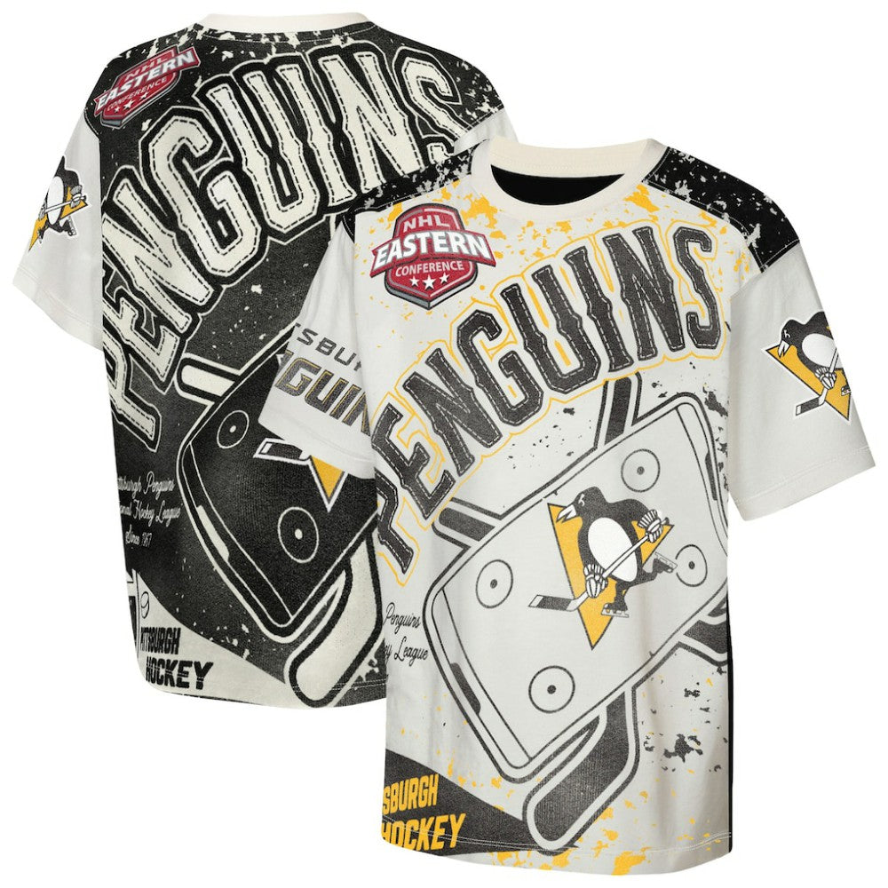 NHL Cream Pittsburgh Penguins Outerstuff Youth Top Player T-Shirt