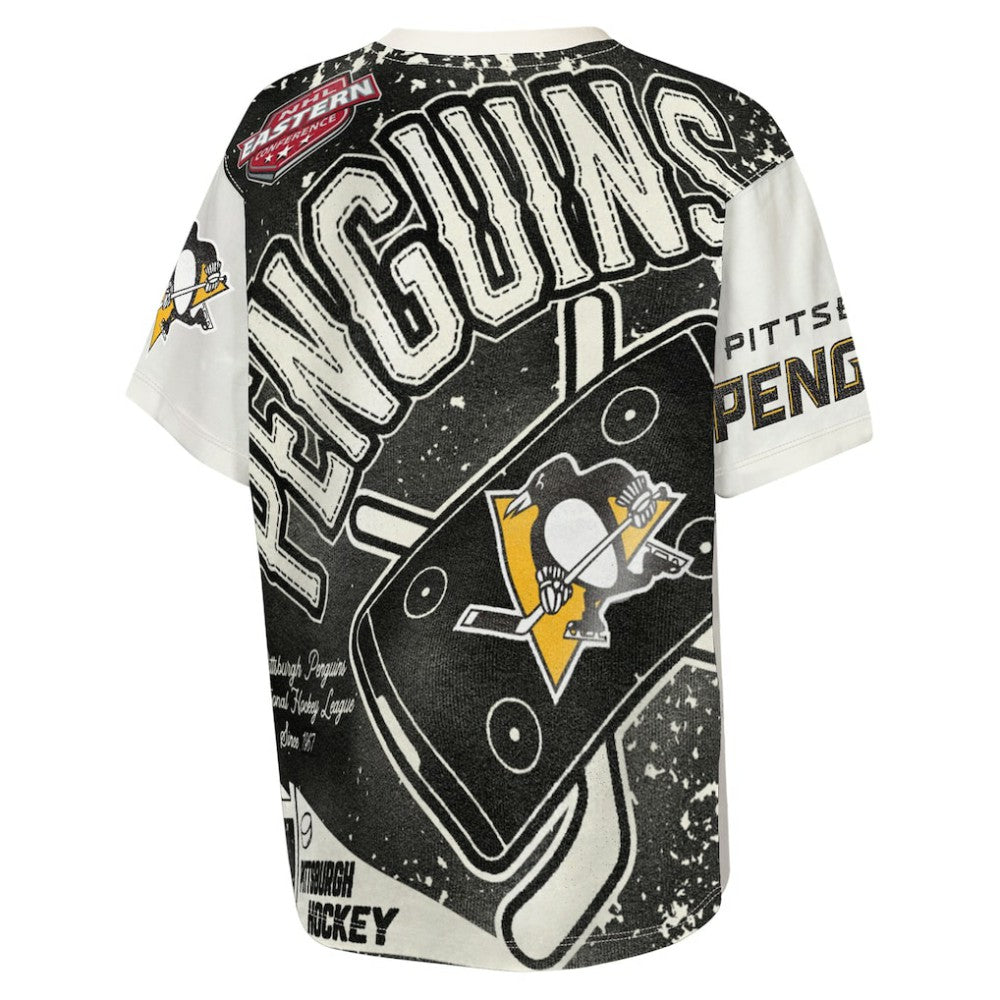 NHL Cream Pittsburgh Penguins Outerstuff Youth Top Player T-Shirt