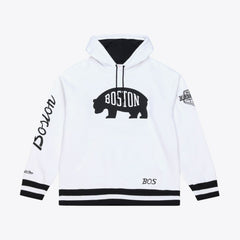 NHL White Boston Bruins Mitchell & Ness Arctic Fleece Hoodie