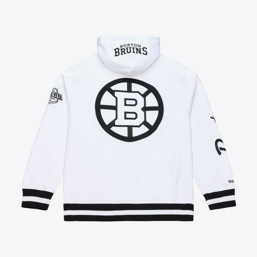 NHL White Boston Bruins Mitchell & Ness Arctic Fleece Hoodie