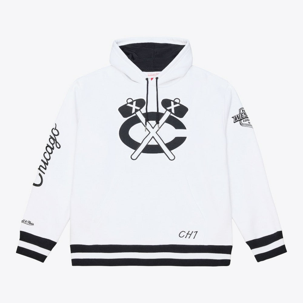 NHL White Chicago Blackhawks Mitchell & Ness Arctic Fleece Hoodie