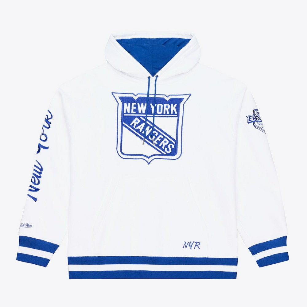 NHL White New York Rangers Mitchell & Ness Arctic Fleece Hoodie