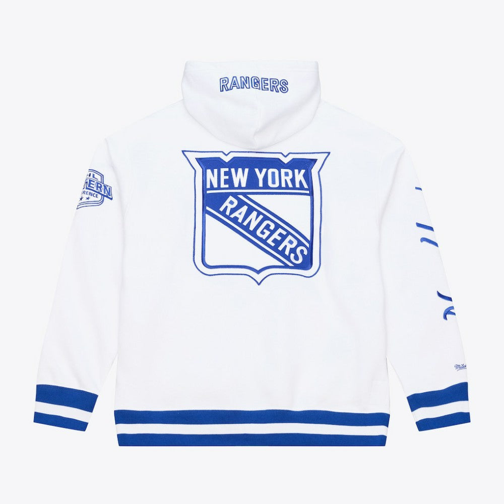 NHL White New York Rangers Mitchell & Ness Arctic Fleece Hoodie
