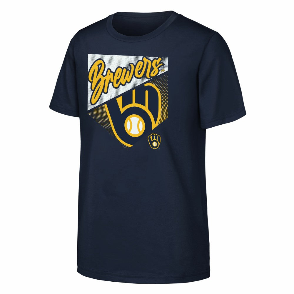 MLB Milwaukee Brewers Outerstuff Youth Prime Plate T-Shirt