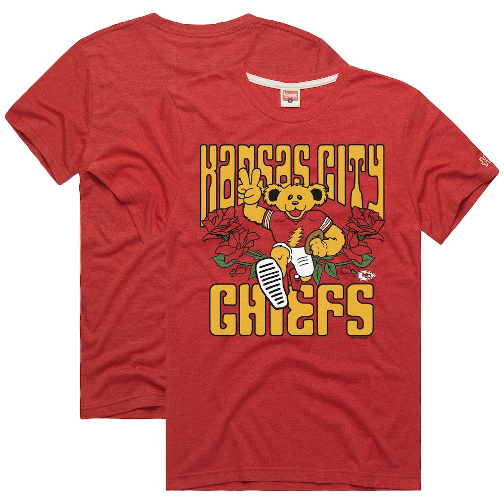 Homage NFL x Grateful Dead Tri-Blend T-Shirt - Kansas City Chiefs