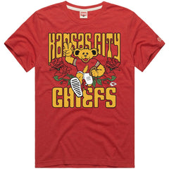 Homage NFL x Grateful Dead Tri-Blend T-Shirt - Kansas City Chiefs