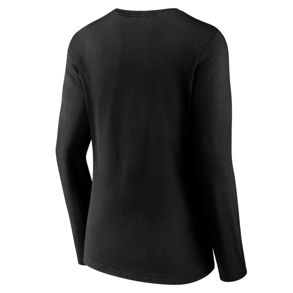 MLB Los Angeles Dodgers Women's Team Lockup Long Sleeve V-Neck T-Shirt