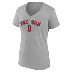 MLB Boston Red Sox Women's Team Lockup V-Neck T-Shirt