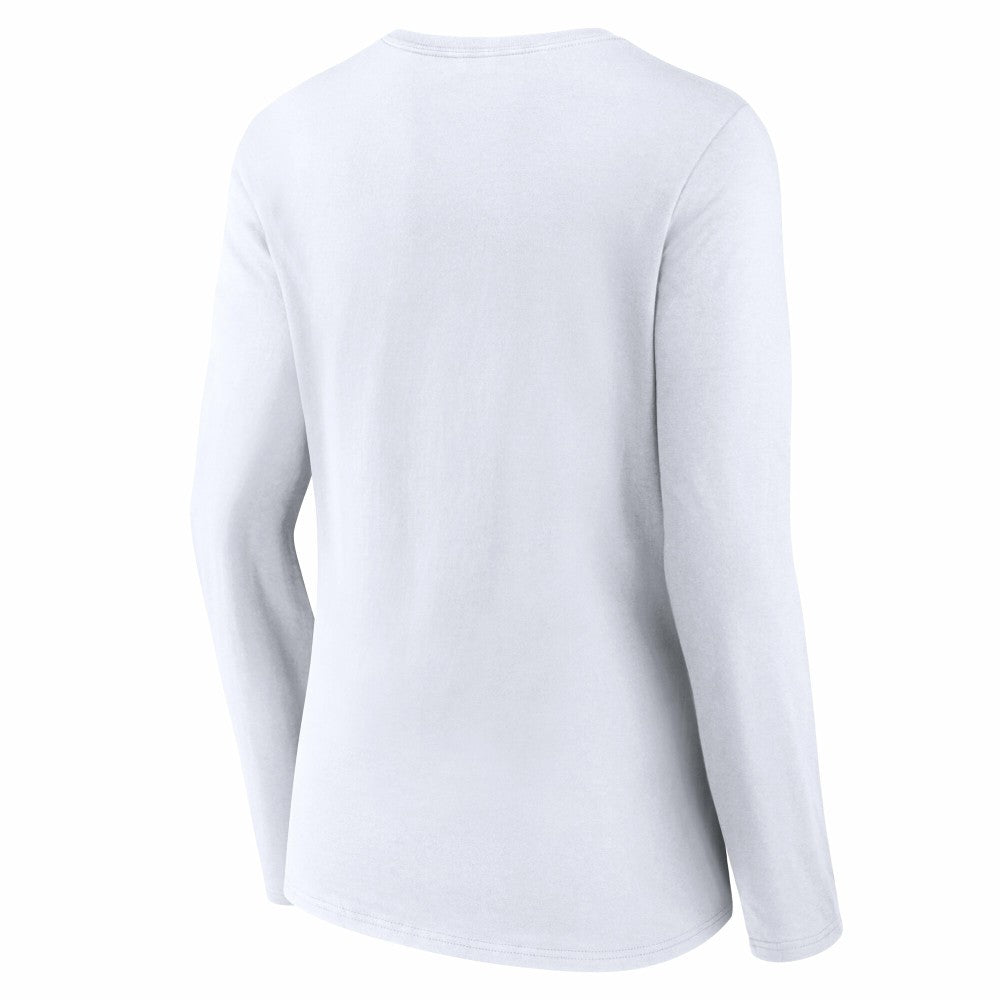 MLB Cincinnati Reds Women's Team Lockup Long Sleeve V-Neck T-Shirt