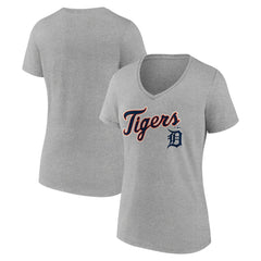 MLB Detroit Tigers Women's Team Lockup V-Neck T-Shirt