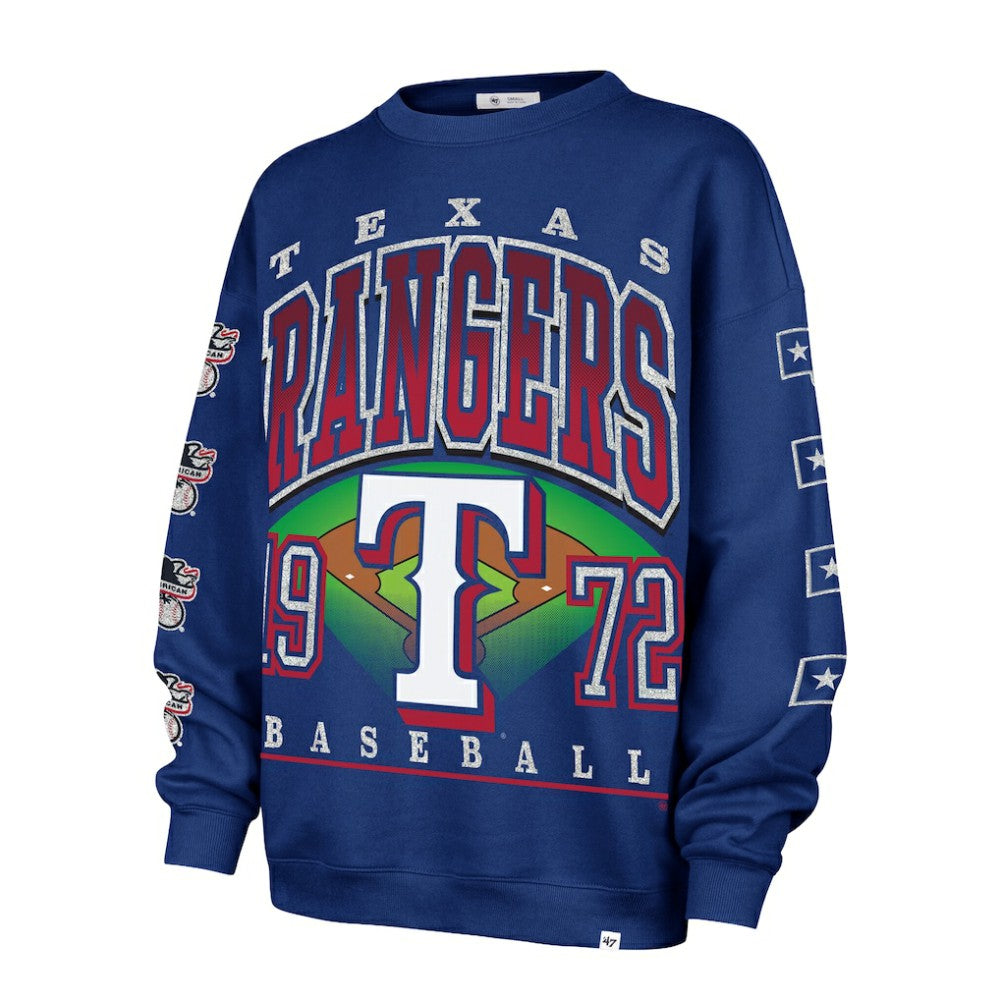 MLB Texas Rangers '47 Women's Trendy Team Go Big Oversized Sweatshirt
