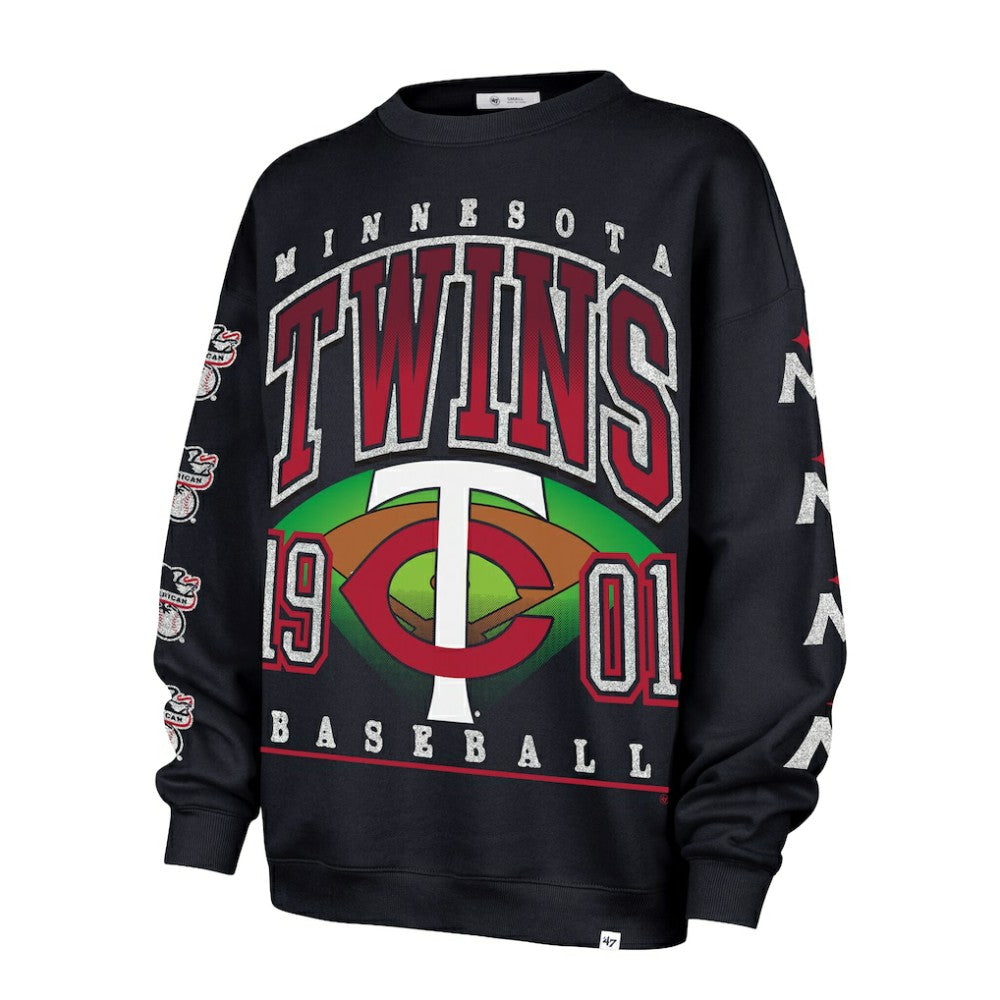 MLB Minnesota Twins '47 Women's Trendy Team Go Big Oversized Sweatshirt
