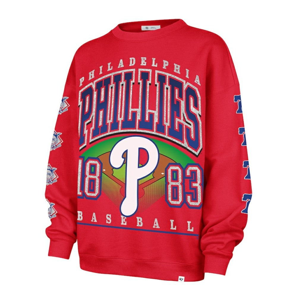 MLB Philadelphia Phillies '47 Women's Trendy Team Go Big Oversized Sweatshirt