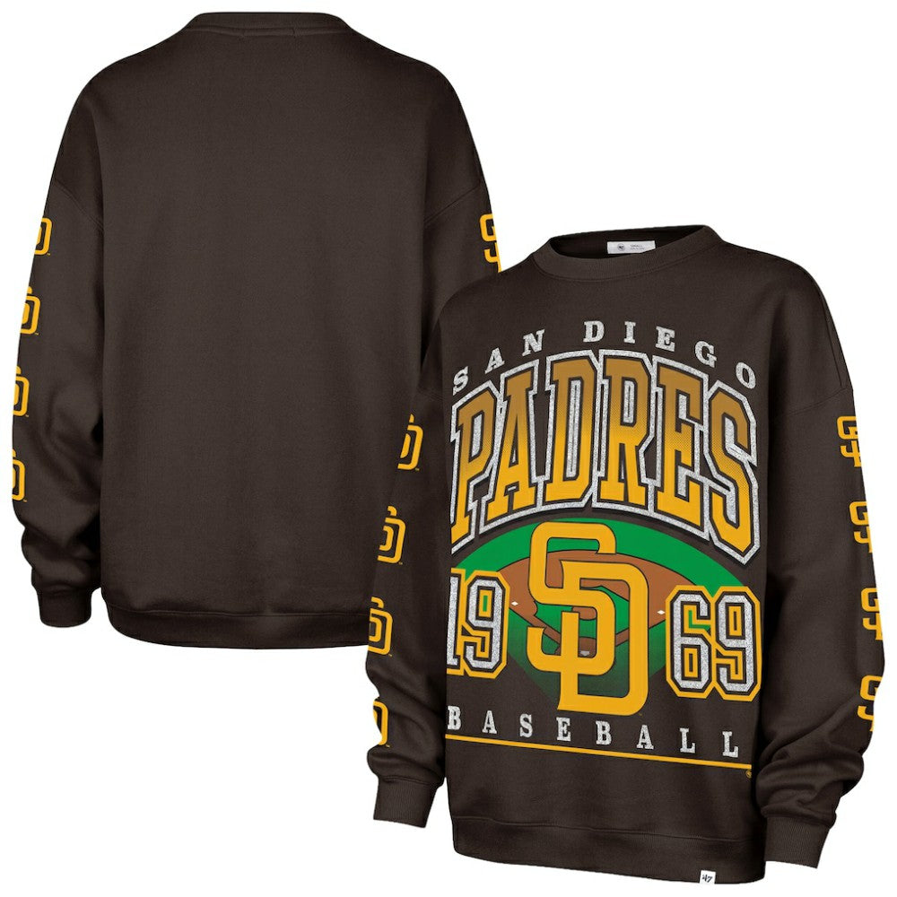 MLB San Diego Padres '47 Women's Trendy Team Go Big Oversized Sweatshirt