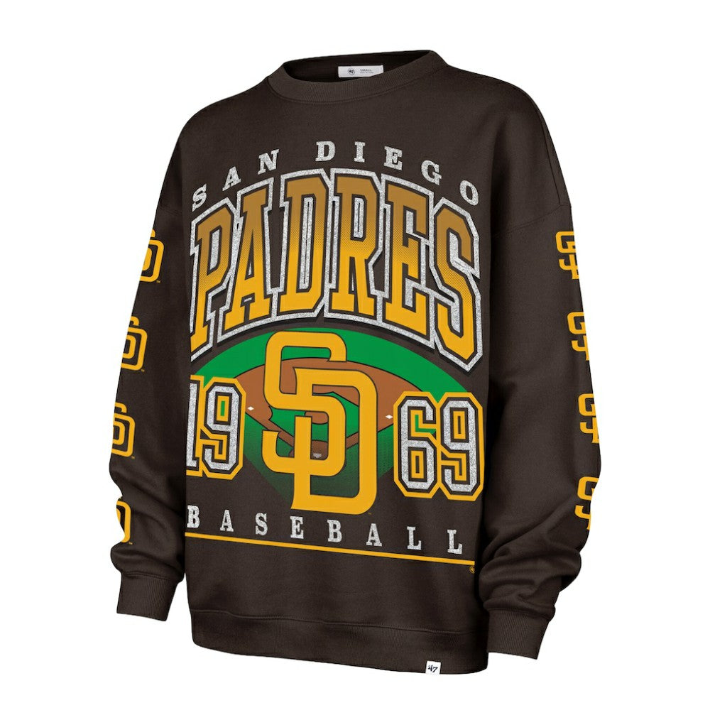 MLB San Diego Padres '47 Women's Trendy Team Go Big Oversized Sweatshirt