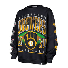 MLB Milwaukee Brewers '47 Women's Trendy Team Go Big Oversized Sweatshirt