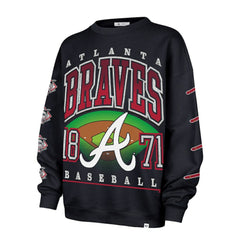 MLB Atlanta Braves '47 Women's Trendy Team Go Big Oversized Sweatshirt
