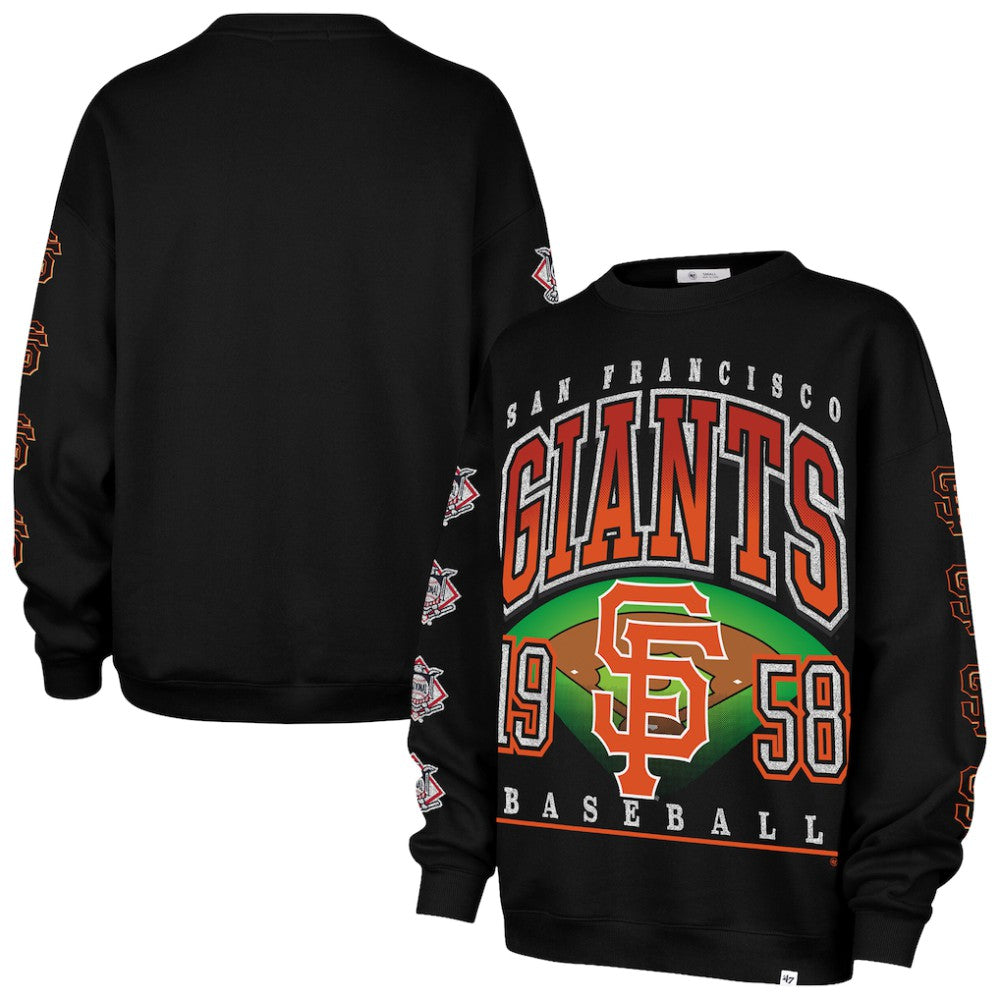 MLB San Francisco Giants '47 Women's Trendy Team Go Big Oversized Sweatshirt