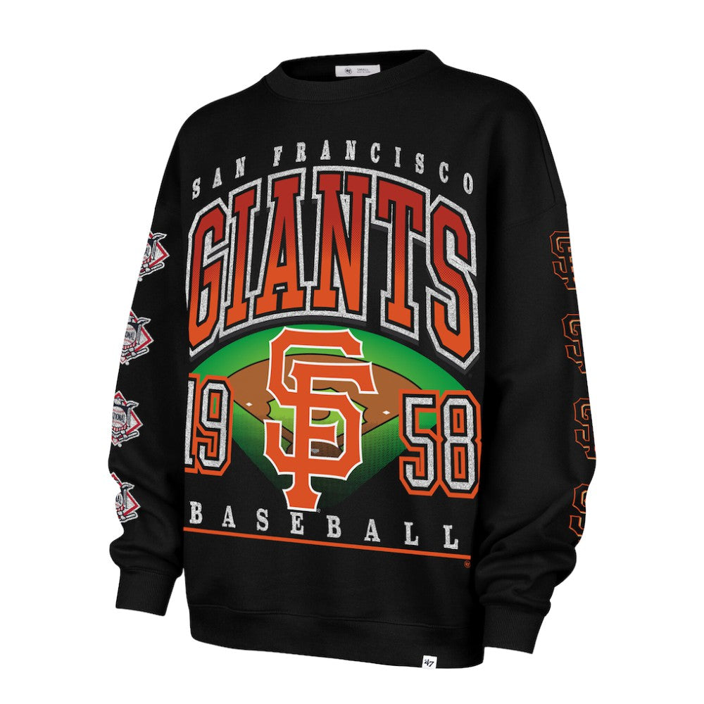 MLB San Francisco Giants '47 Women's Trendy Team Go Big Oversized Sweatshirt