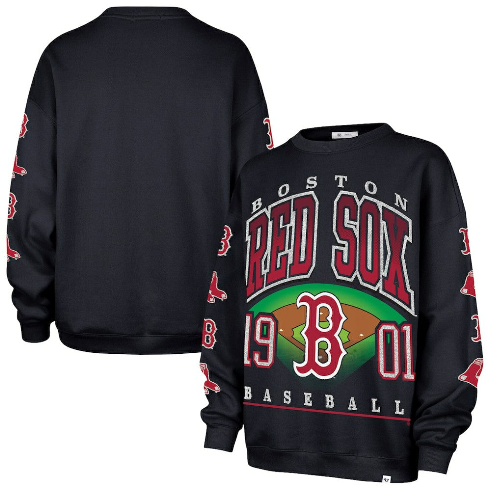 MLB Boston Red Sox '47 Women's Trendy Team Go Big Oversized Sweatshirt