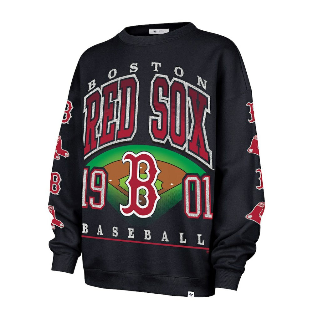 MLB Boston Red Sox '47 Women's Trendy Team Go Big Oversized Sweatshirt