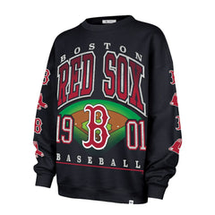 MLB Boston Red Sox '47 Women's Trendy Team Go Big Oversized Sweatshirt