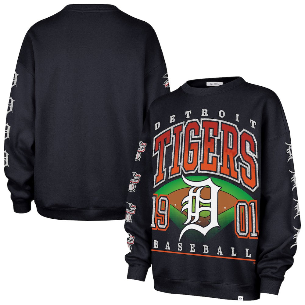 MLB Detroit Tigers '47 Women's Trendy Team Go Big Oversized Sweatshirt