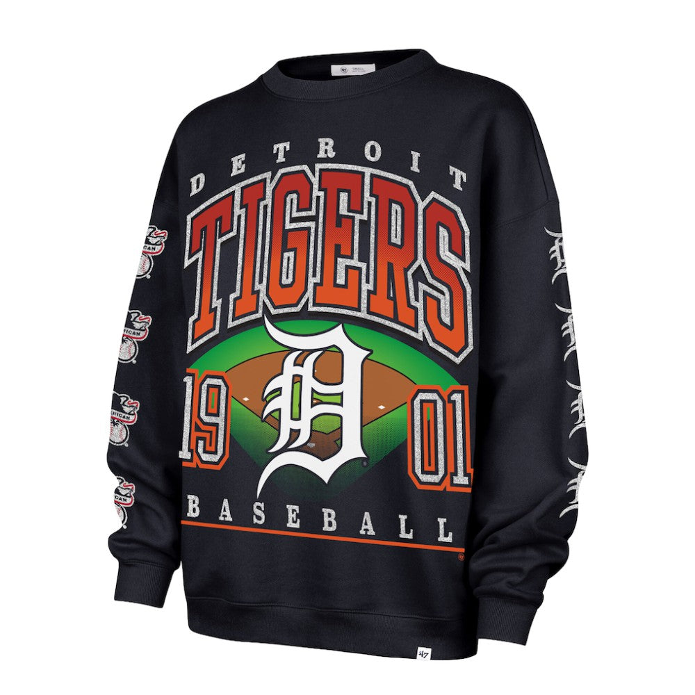 MLB Detroit Tigers '47 Women's Trendy Team Go Big Oversized Sweatshirt