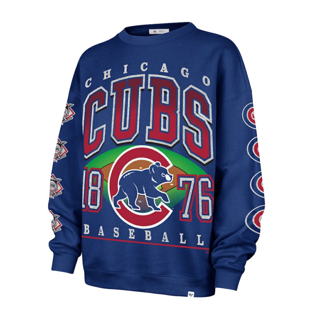 MLB Chicago Cubs '47 Women's Trendy Team Go Big Oversized Sweatshirt