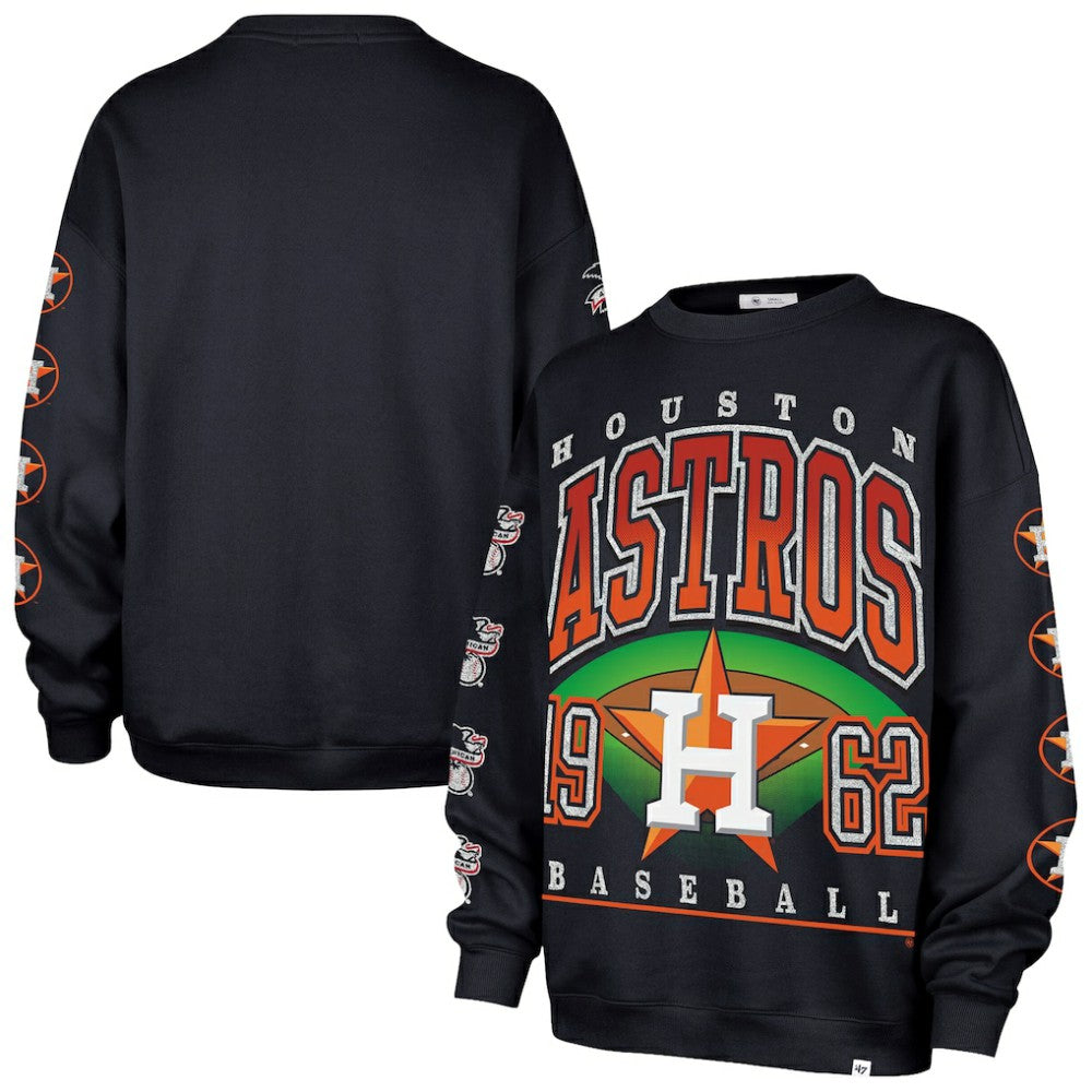 MLB Houston Astros '47 Women's Trendy Team Go Big Oversized Sweatshirt