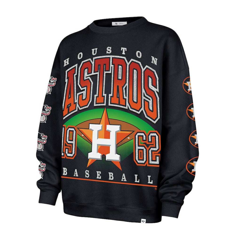 MLB Houston Astros '47 Women's Trendy Team Go Big Oversized Sweatshirt