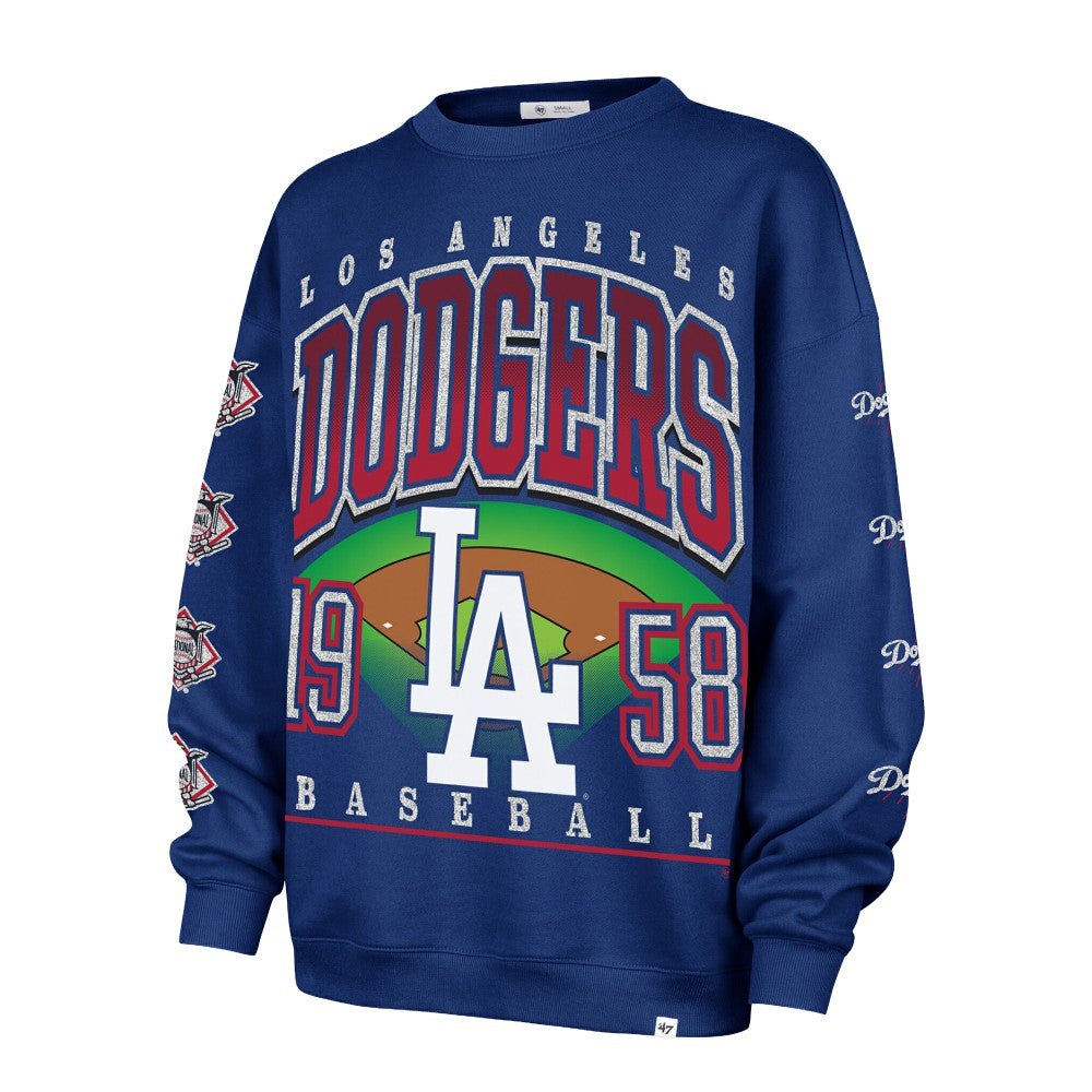MLB Los Angeles Dodgers '47 Women's Trendy Team Go Big Oversized Sweatshirt