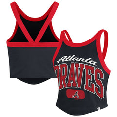 MLB Atlanta Braves '47 Women's Trendy Team Rally Sporty Cropped Racerback Tank Top