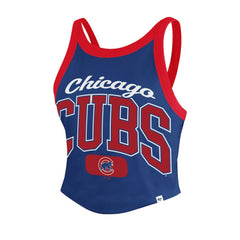 MLB Chicago Cubs '47 Women's Trendy Team Rally Sporty Cropped Racerback Tank Top