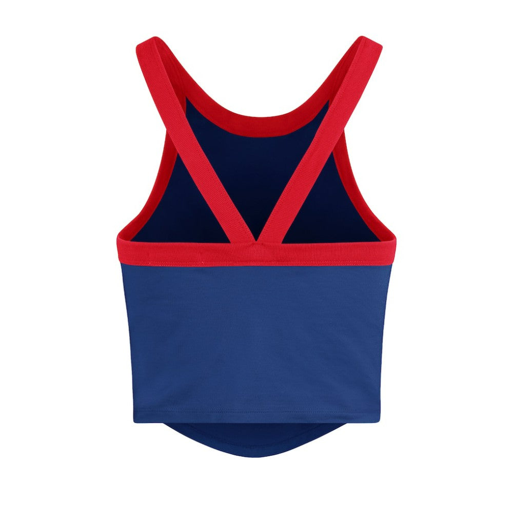 MLB Chicago Cubs '47 Women's Trendy Team Rally Sporty Cropped Racerback Tank Top