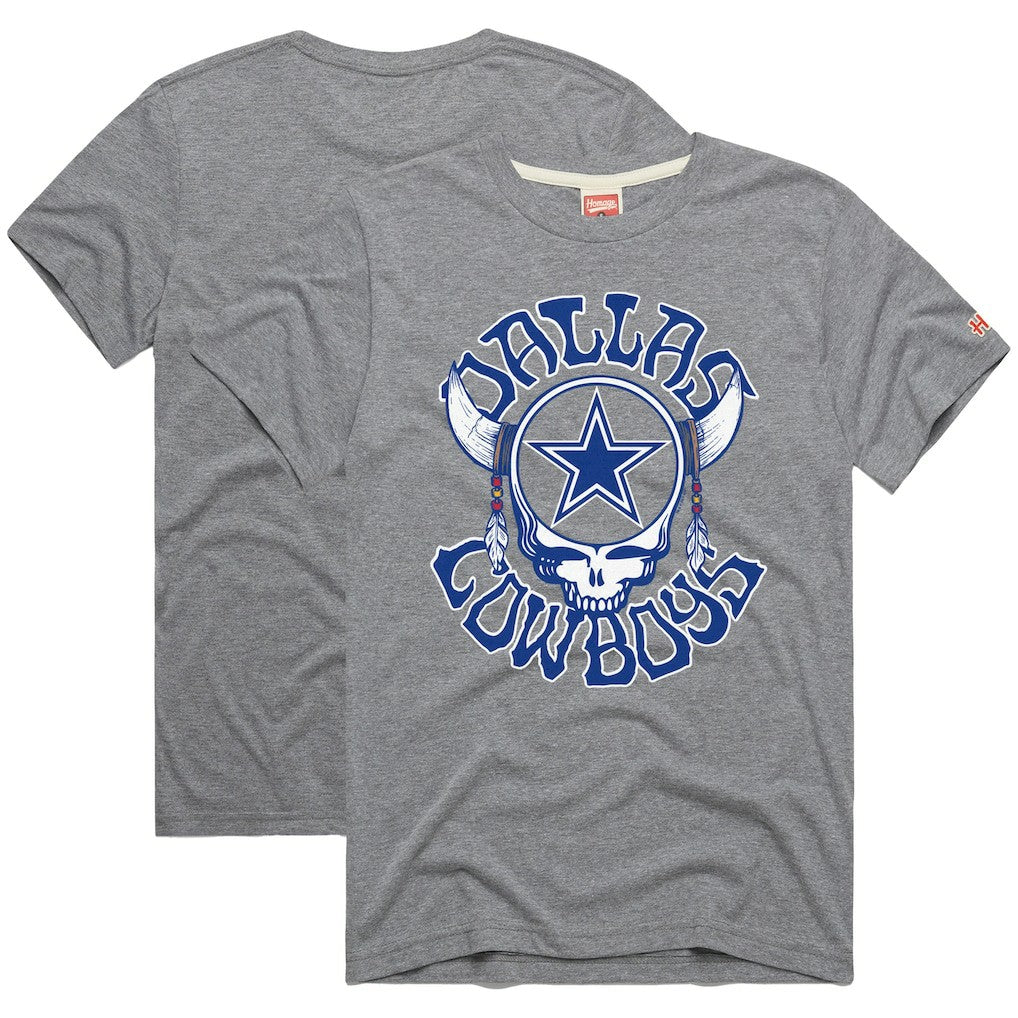 Homage NFL x Grateful Dead Tri-Blend T-Shirt - Dallas Cowboys