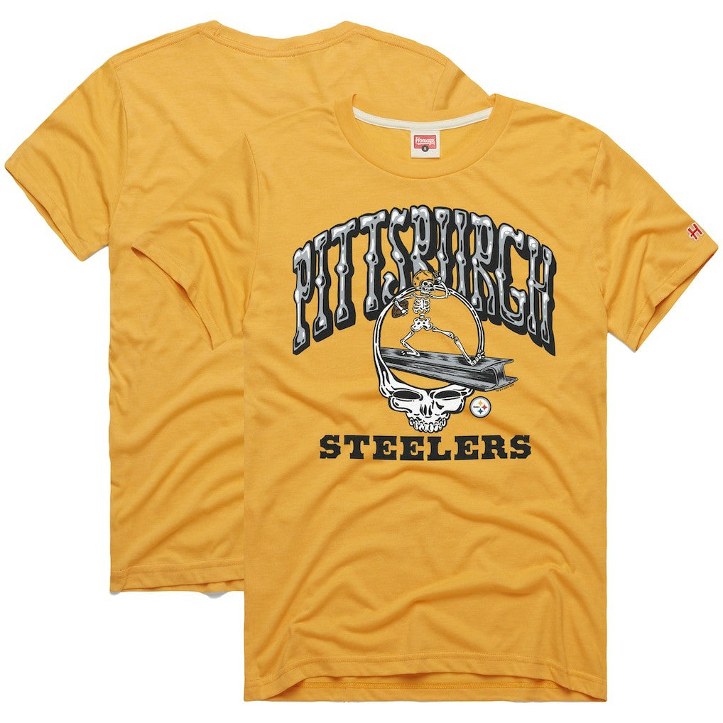 Homage NFL x Grateful Dead Tri-Blend T-Shirt - Pittsburgh Steelers