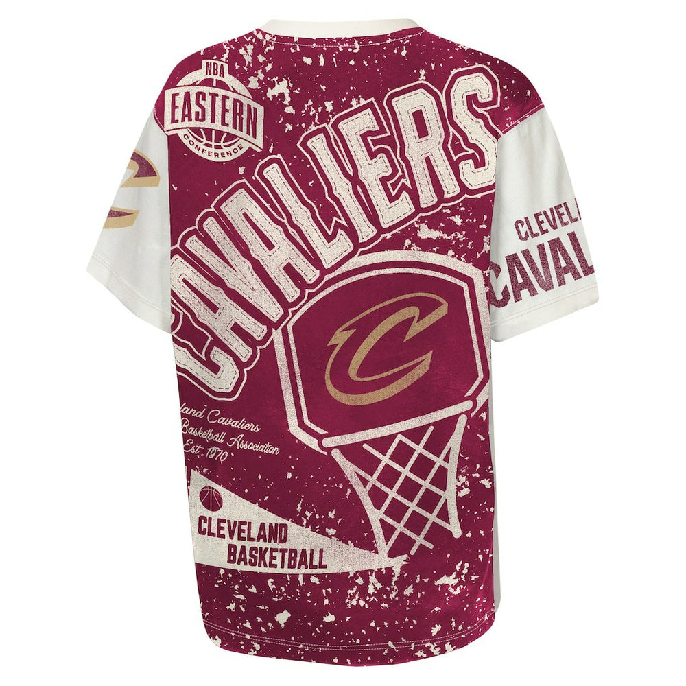 NBA Cleveland Cavaliers Outerstuff Youth Top Player All-Over-Print T-Shirt sale