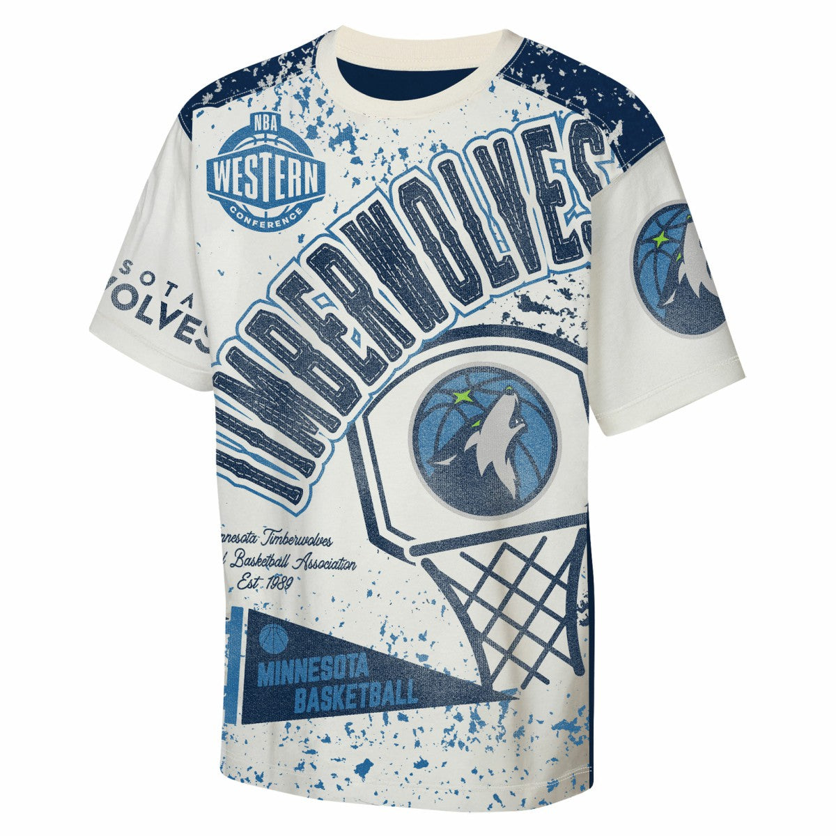 NBA Minnesota Timberwolves Outerstuff Youth Top Player All-Over-Print T-Shirt