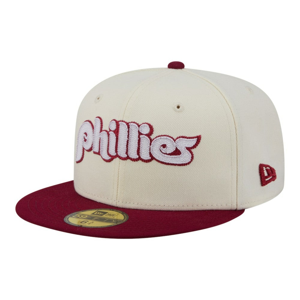MLB Philadelphia Phillies New Era Two-Tone Stitch 59FIFTY Fitted Hat