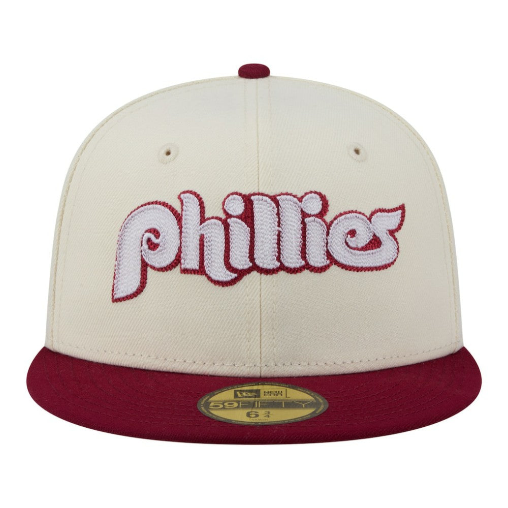 MLB Philadelphia Phillies New Era Two-Tone Stitch 59FIFTY Fitted Hat