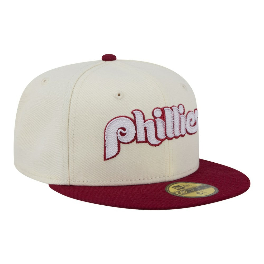MLB Philadelphia Phillies New Era Two-Tone Stitch 59FIFTY Fitted Hat