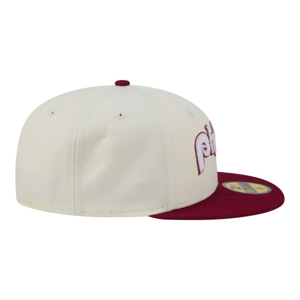 MLB Philadelphia Phillies New Era Two-Tone Stitch 59FIFTY Fitted Hat
