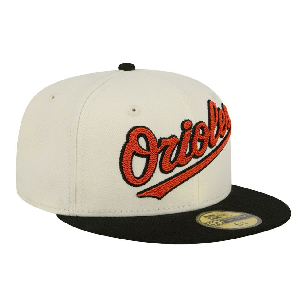 MLB Baltimore Orioles New Era Two-Tone Stitch 59FIFTY Fitted Hat
