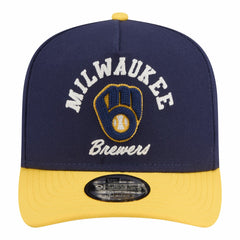 MLB Milwaukee Brewers New Era Arched A-Frame 9FIFTY Adjustable Hat