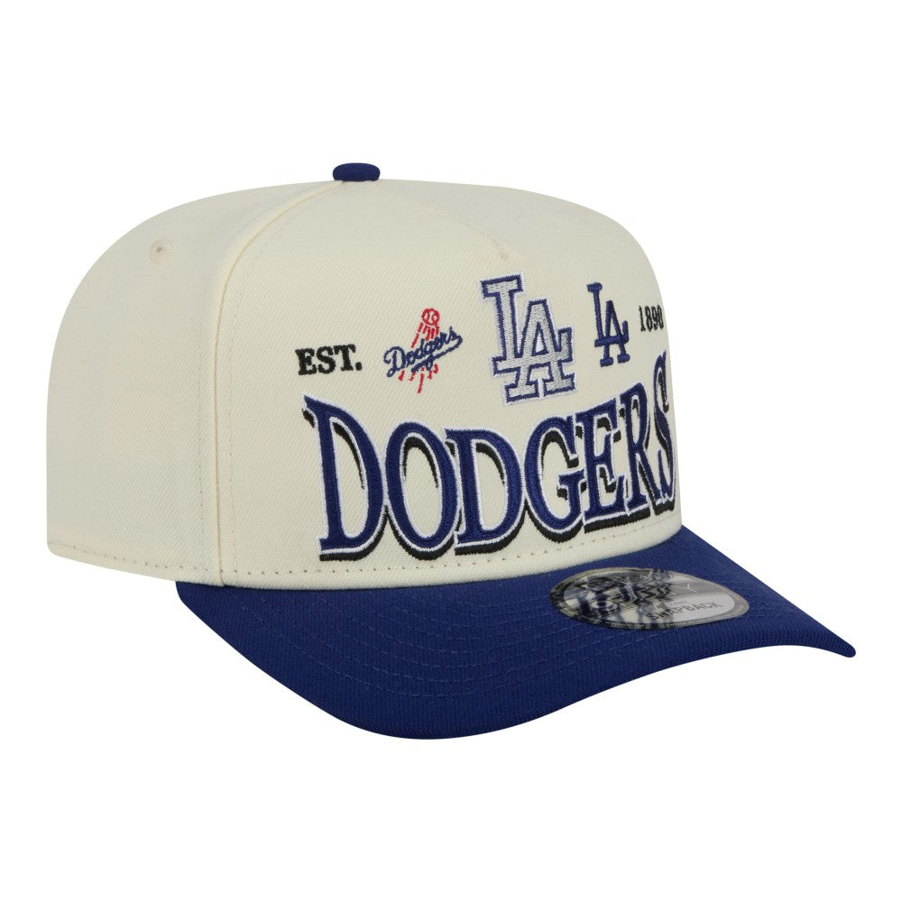 MLB Los Angeles Dodgers New Era Throwback Tri-Hit A-Frame 9FIFTY Adjustable Hat