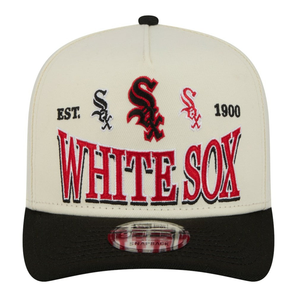 MLB Chicago White Sox New Era Throwback Tri-Hit A-Frame 9FIFTY Adjustable Hat